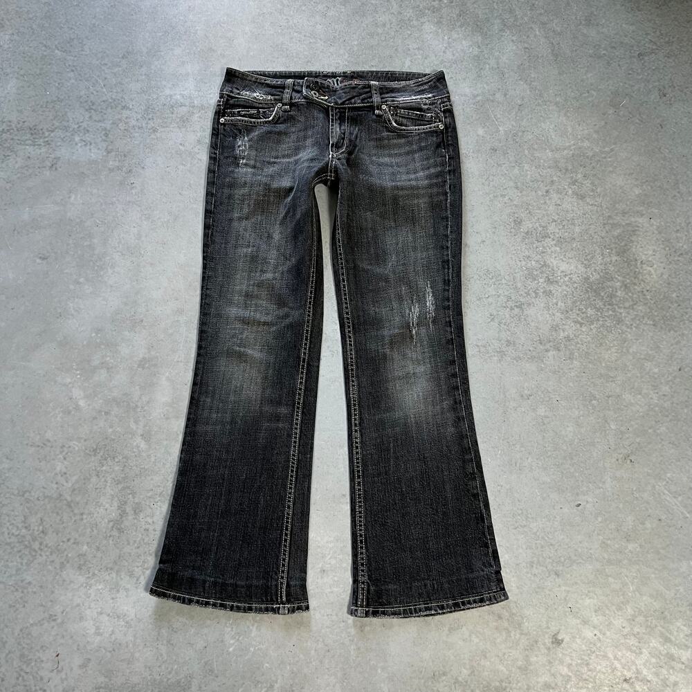 Miss Me Low Rise Bootcut Women's Size 29 Black Flared Denim Jeans